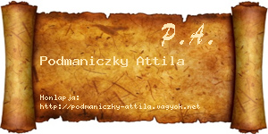 Podmaniczky Attila névjegykártya
