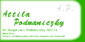 attila podmaniczky business card